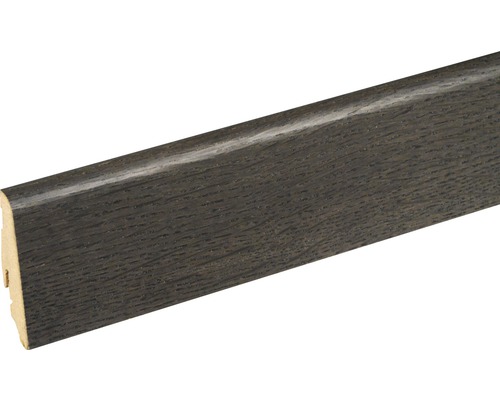 Sockelleiste furniert SU60L Eiche Schwarz 19x58x2400 mm Fußleiste aus Holz