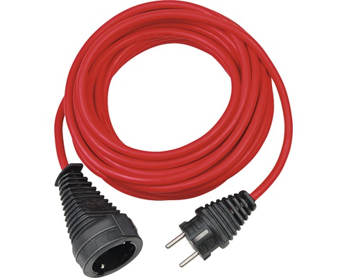Verlängerungsleitung Brennenstuhl® H05VV-F 3G1.5 Rot Verlängerungskabel mit Stecker und Kupplung
