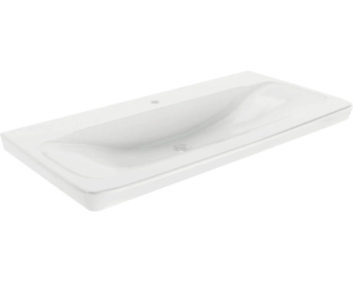 Möbelwaschtisch Fackelmann Milano eckig 107,5x54,5 cm weiß Waschtisch aus Sanitärkeramik
