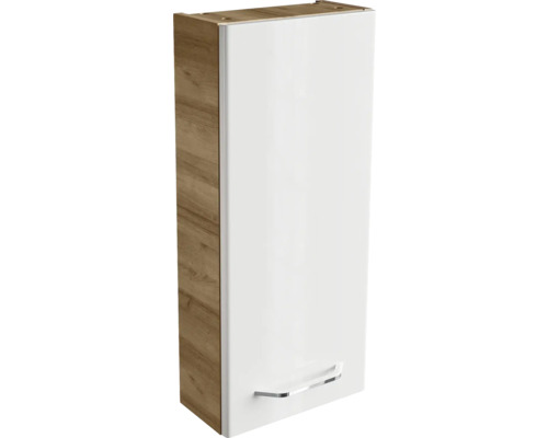 Hängeschrank Fackelmann Milano 68x30 x15 cm weiß/asteiche Hängeschrank mit einer Tür und einem Griff