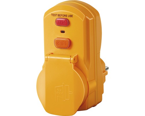Personenschutzadapter Brennenstuhl® 16 A 230 V 30 mA IP54 gelb, 1 Stk.