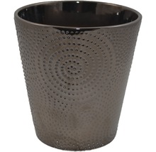 Dekorativer Übertopf mit spiralförmigem Punktmuster