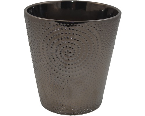 Dekorativer Übertopf mit spiralförmigem Punktmuster