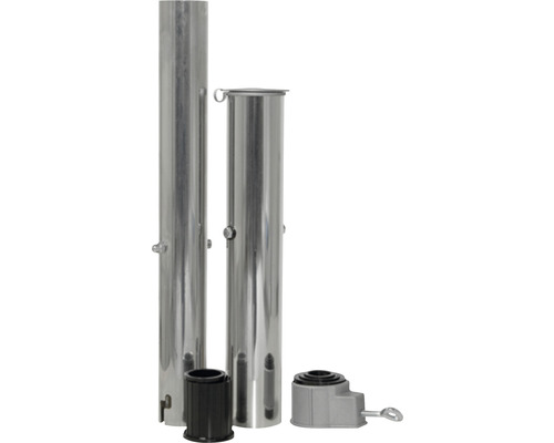 Zwei Edelstahl Fahnenmasten mit Zubehör