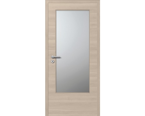 Innentüre CPL Plus stumpf Arena GL inkl. Lichtausschnitt (ohne Glas) 77,2x201,6 cm rechts Innentür mit Glaseinsatz, Türgriff und Schloss