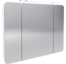 LED-Spiegelschrank Fackelmann Milano 3-türig 110x78x15,5 cm weiß-thumb-0