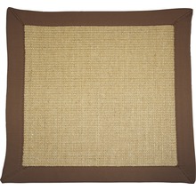 Quadratischer Teppich aus Sisal mit Bordüre