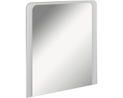 LED Badspiegelelement Fackelmann Milano 13,5 W eckig 80x80 cm Rechteckiger Spiegel mit abgerundeten Ecken und integrierter Beleuchtung für Badezimmer