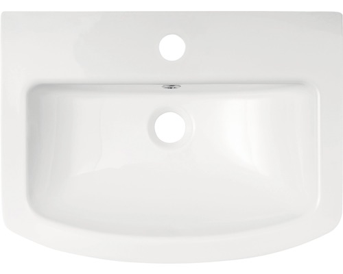 Standard-Waschtisch Sanotechnik Nero eckig 54,5x40,6 cm Waschbecken aus Keramik, Aufsicht