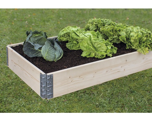 Hochbeet Stecksystem, Palettenrahmen Wandstärke 20 mm 120x80x20 cm natur-0