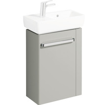 Waschbeckenunterschrank Geberit Renova Compact 60,4x44,8x22,2 cm Türanschlag links ohne Waschbecken grau