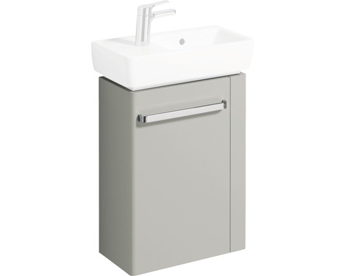 Waschbeckenunterschrank Geberit Renova Compact 60,4x44,8x22,2 cm Türanschlag links ohne Waschbecken grau