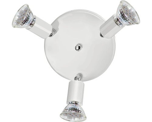 LED Spotrondell Mini weiß 3-flammig mit Leuchtmittel 3x200 lm 3000 K warmweiß Deckenleuchte mit drei Strahlern