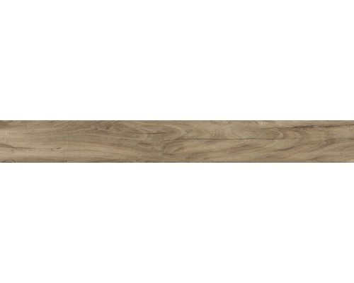 Feinsteinzeug Sockelfliese Wally Noce 8,5x71 cm braun Holzoptik-Fliese
