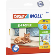 Tesa Moll E-Profil Dichtung für Fenster und Türen, 6 Meter