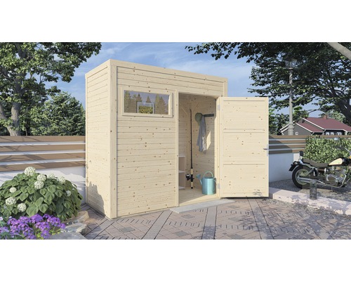 Gartenhaus Cubo 1 mit Fußboden 234x121 cm natur Gartenhaus Cubo 1 mit Fußboden 234x121 cm natur