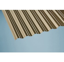 PVC Wellplatte Sinus 76/18 braun 3000 mm x 900 mm x 0,8 mm