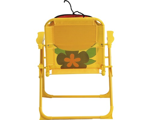 Gelber Kinderstuhl mit Blumenmuster