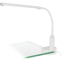 LED Klemmleuchte Laroa weiß 1-flammig mit Leuchtmittel 550 lm 4000 K neutralweiß mit Touchdimmer-thumb-1