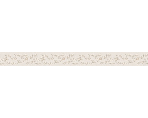 Selbstklebende PVC-Bordüre A.S. Creation Blumenranke Satin beige 5 m x 5 cm