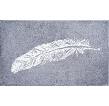 Badteppich Grund Piume 70 x 120 cm grau