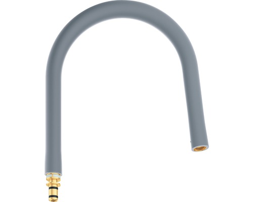 Ersatz-Schlauchauslauf Grohe für Essence Küchenarmatur mit Profibrause grau 30321XC0 Grauer Siphonbogen mit Messinganschlussstück
