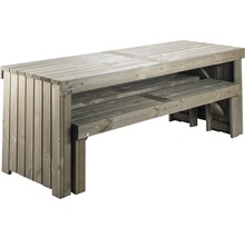 Gartenmöbel-Set Amsterdam Kiefer 8-Sitzer 3-teilig grau