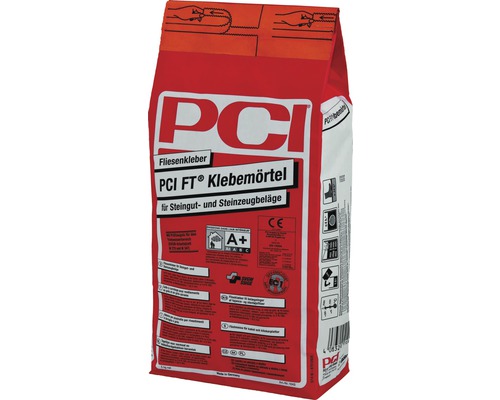 PCI FT® Klebemörtel Fliesenkleber für Steingut- und Steinzeugbeläge 5 kg