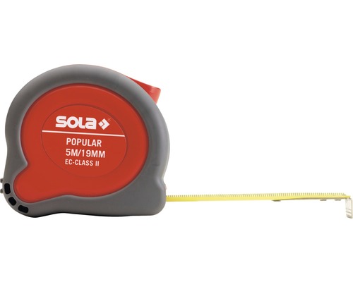 Bandmaß mit einer Länge von 5 Metern, Sola Logo