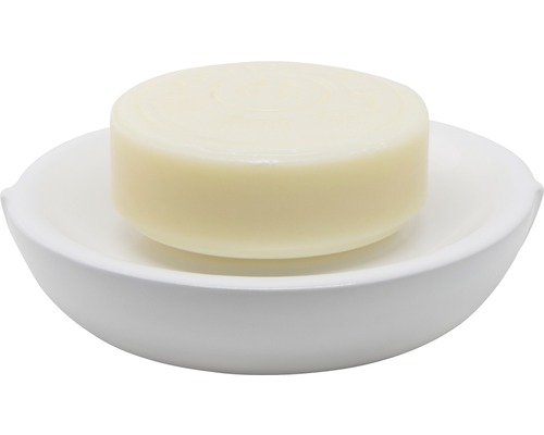 Runde Seife auf Seifenhalter