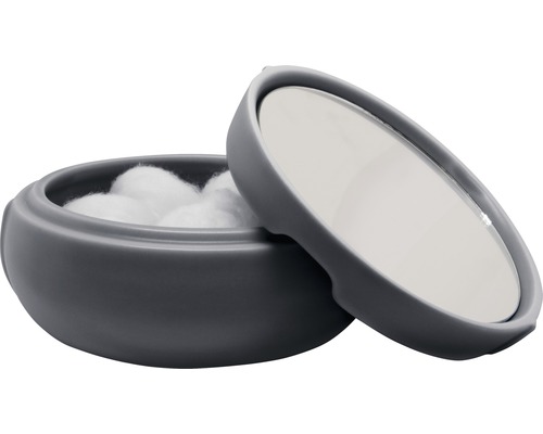 Kosmetikdose mit Spiegel und Wattepads