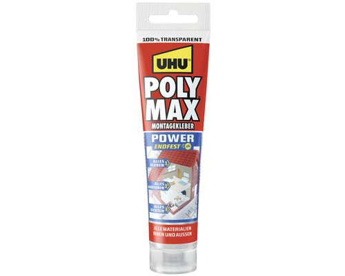 UHU Poly Max Montagekleber Power transparent 115 g Uhu Poly Max Montagekleber Tube