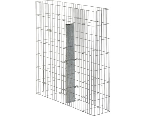 Gabione mit Metallpfosten zur Befüllung mit Steinen