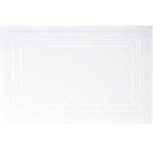 Weiße Badematte mit rechteckigem Design