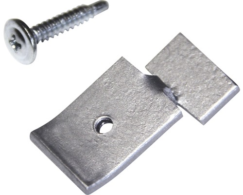 Wellplattenbefestigungsset mit Schraube und Halteklammer