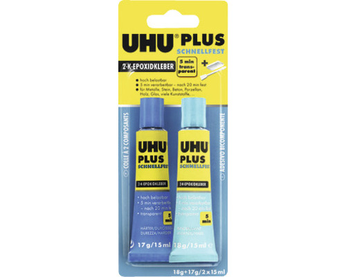 UHU PLUS 2-K-Epoxidkleber schnellfest 35 g