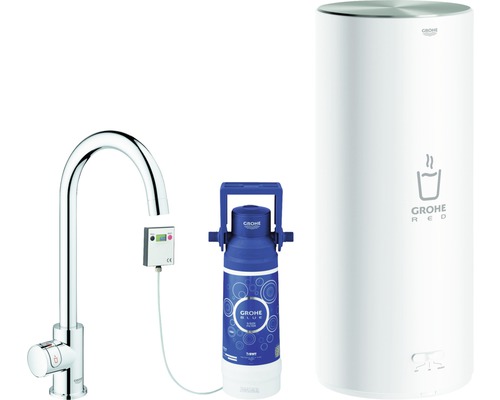 Küchenarmatur mit Filterfunktion und Kochend heißes Wasser Grohe Red chrom 30080001