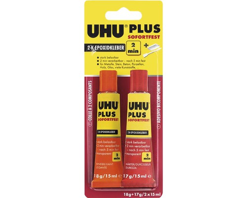 UHU 2-komponenten-Kleber plus sofortfest 35 g Spritze UHU 2-komponenten-Kleber plus sofortfest 35 g Spritze