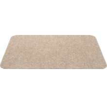 Rechteckige Fußmatte mit abgerundeten Ecken und horizontalem Rippenmuster