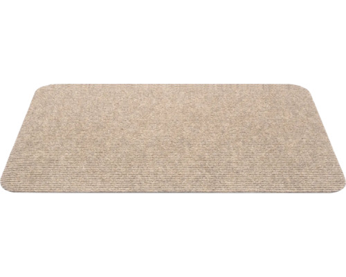 Rechteckige Fußmatte mit abgerundeten Ecken und horizontalem Rippenmuster