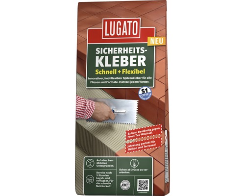 Lugato Fliesenkleber Sicherheitskleber Schnell + Flexibel C2FTE-S1 5 kg