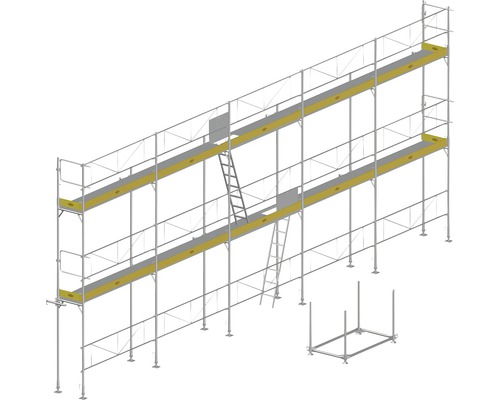 Baugerüst mit Leitern und Arbeitsflächen
