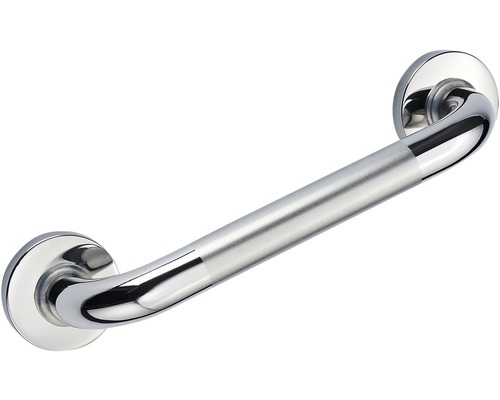 Haltegriff Ridder Sam 30 cm edelstahl poliert mit rutschhemmender Grifffläche Haltegriff aus Metall für Badezimmer