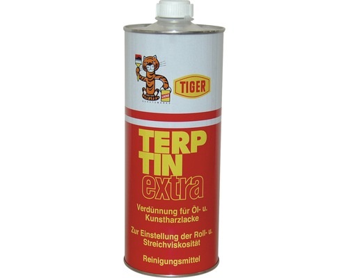 Tiger Terpentin Extra 1 L Tiger Terpentinersatz in einer Metalldose zur Verdünnung von Öl- und Kunstharzlacken