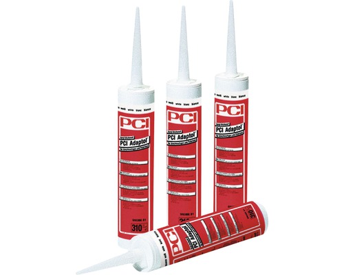 PCI Adaptol® Acryl Dichtstoff für Anschlussfugen und Putzrisse weiß 310 ml Vier Kartuschen PCI Adaptol Dichtstoff