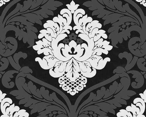 Selbstklebendes PVC-Panel A.S. Creation pop.up 3D Ornament schwarz-weiß 2,5 m x 52 cm