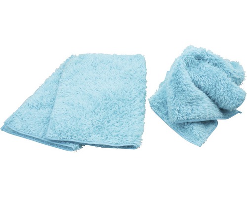 Zwei flauschige Reinigungstücher aus Textil