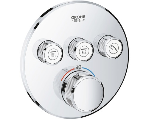 Grohe Logo, Duscharmatur mit Temperaturregler und verschiedenen Strahlarten