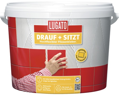 Lugato hochflexibler Fliesenkleber Drauf + Sitzt D1TE 4 kg Eimer Lugato Drauf + Sitzt hochflexibler Fliesenkleber