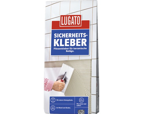 Lugato Fliesenkleber Sicherheitskleber Standard C1T 5 kg Lugato Sicherheitskleber Fliesenkleber für keramische Beläge
